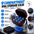 Portable Vial Storage Case – 9 Compartments