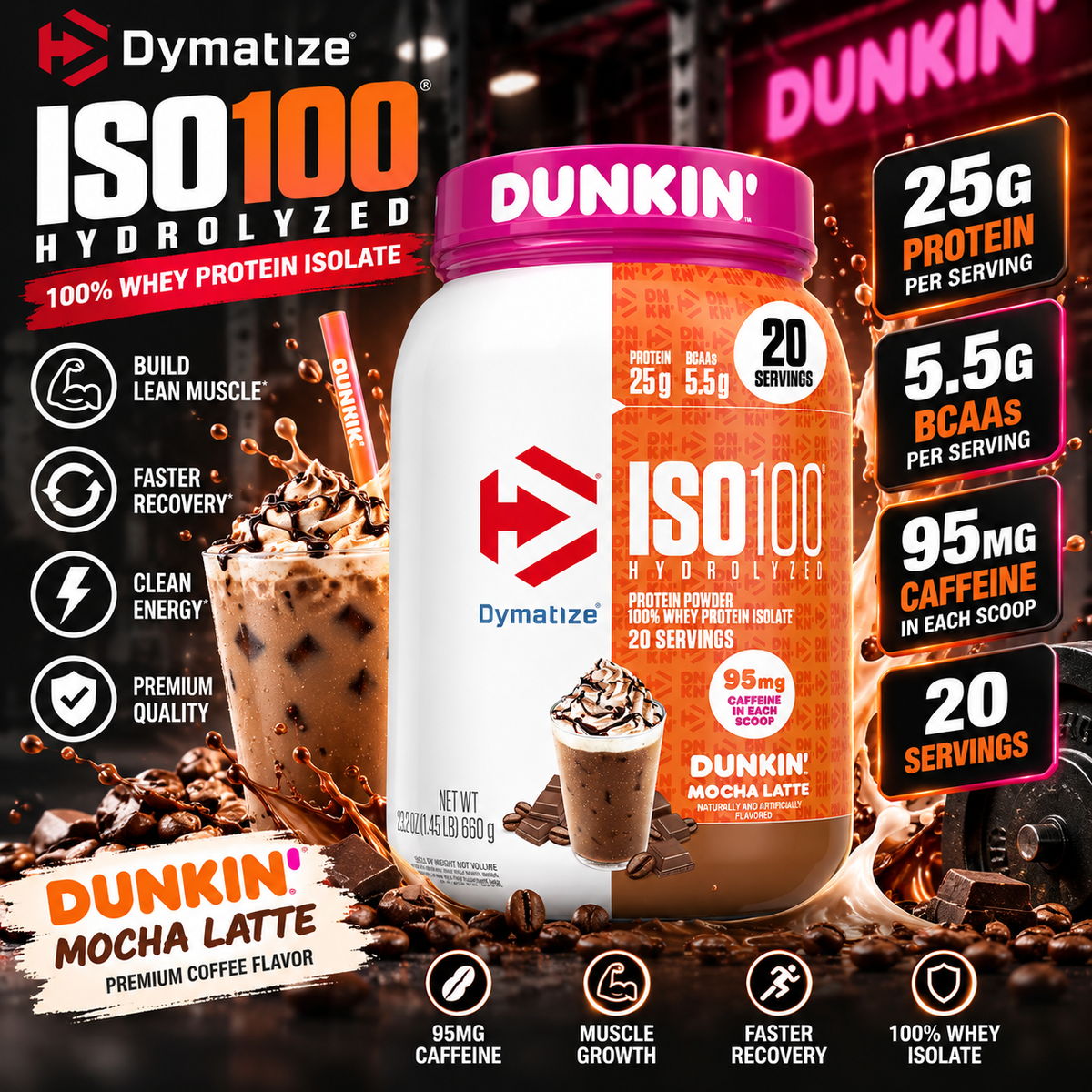 Dymatize ISO100 Hydrolyzed Whey Isolate – 660g