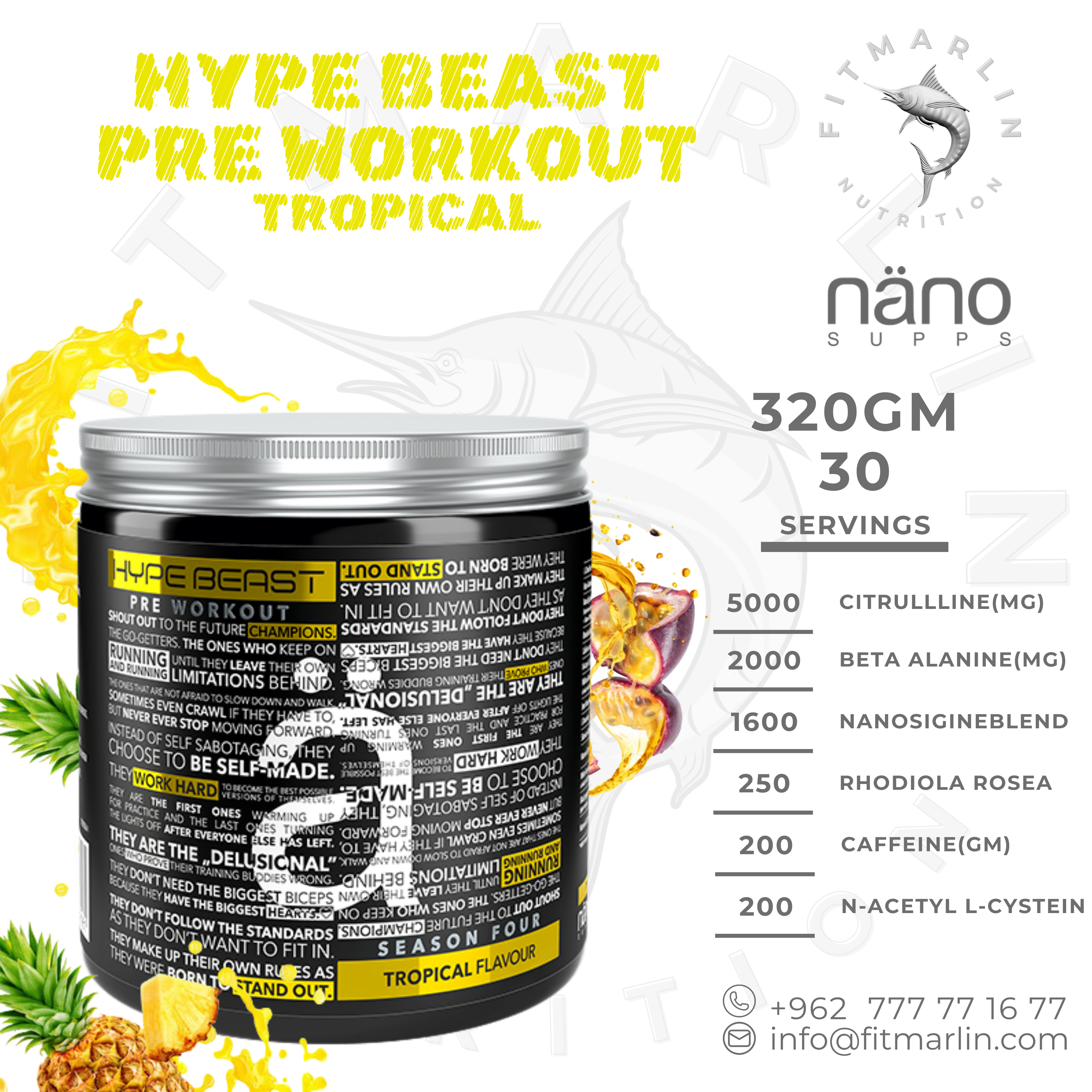 Nano Supps Hype Beast Pre Workout