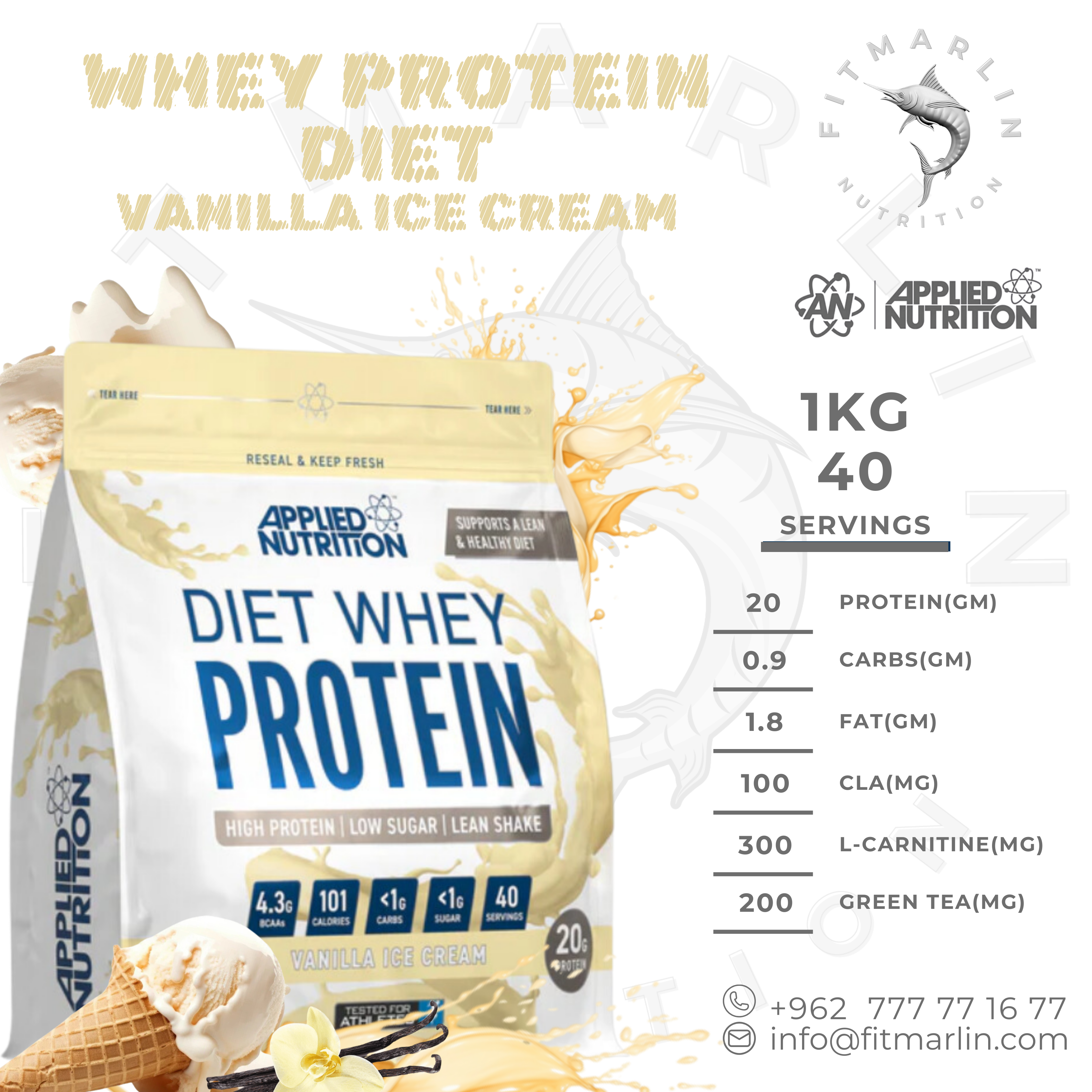 Applied Diet Whey Protein (2.2lb,1KG)
