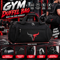 Gym Duffel Bag – Bull Logo – Black – 50cm