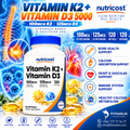 Nutricost Vitamin K2 + Vitamin D3 5000 IU – 120 Softgels