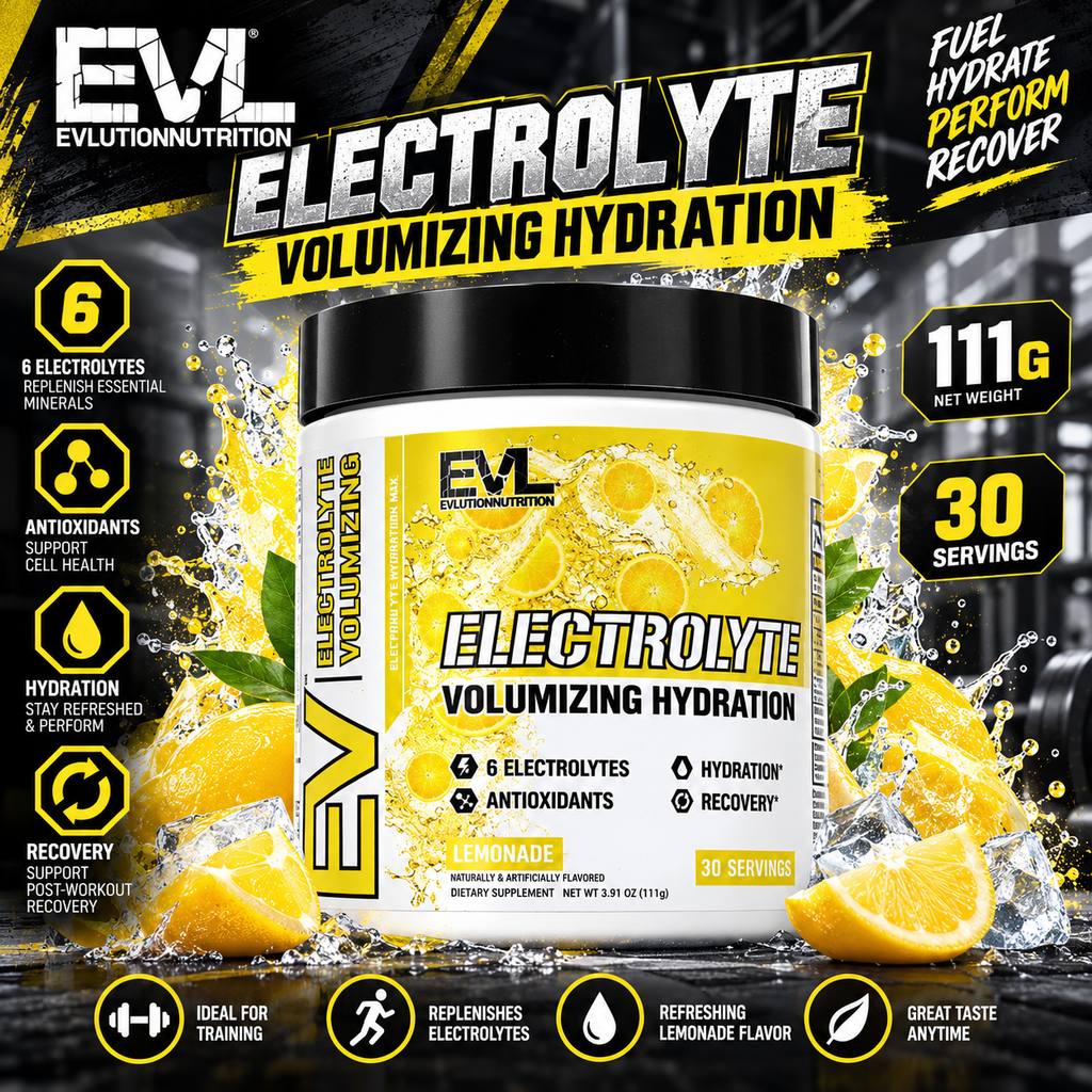 EVLution Nutrition Electrolyte Volumizing Hydration 111g – Lemonade