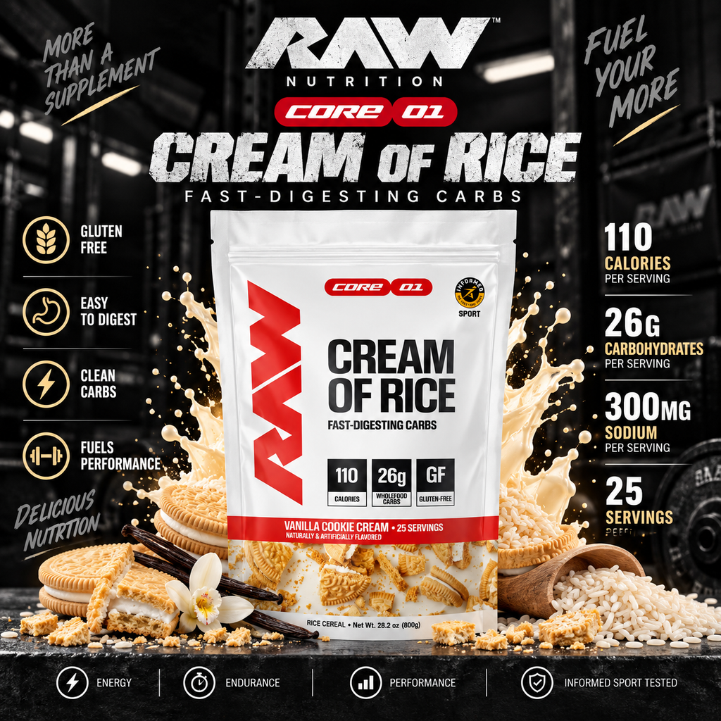 RAW Core 01 Cream of Rice 800g – Vanilla Cookie Cream