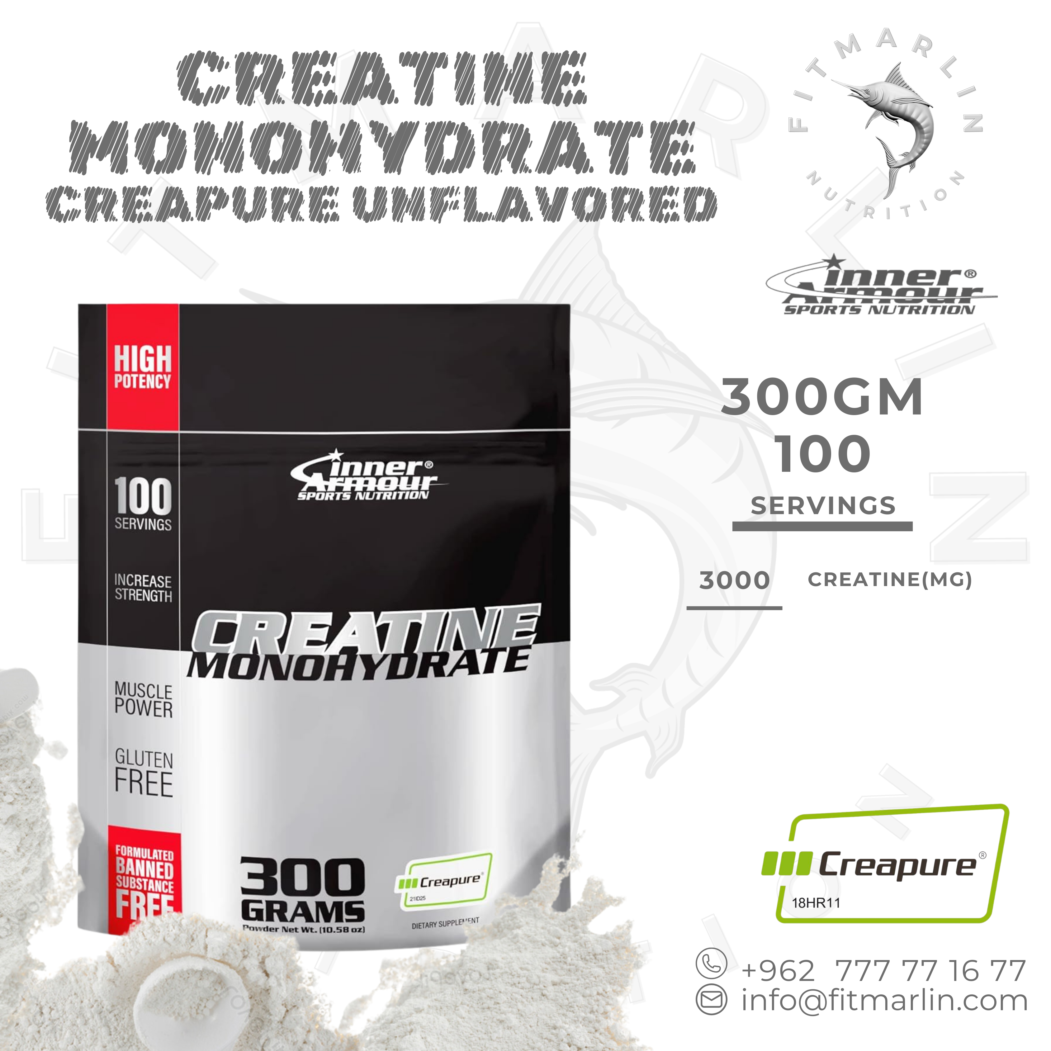Inner Armour Creatine Monohydrate Creapure® 300g