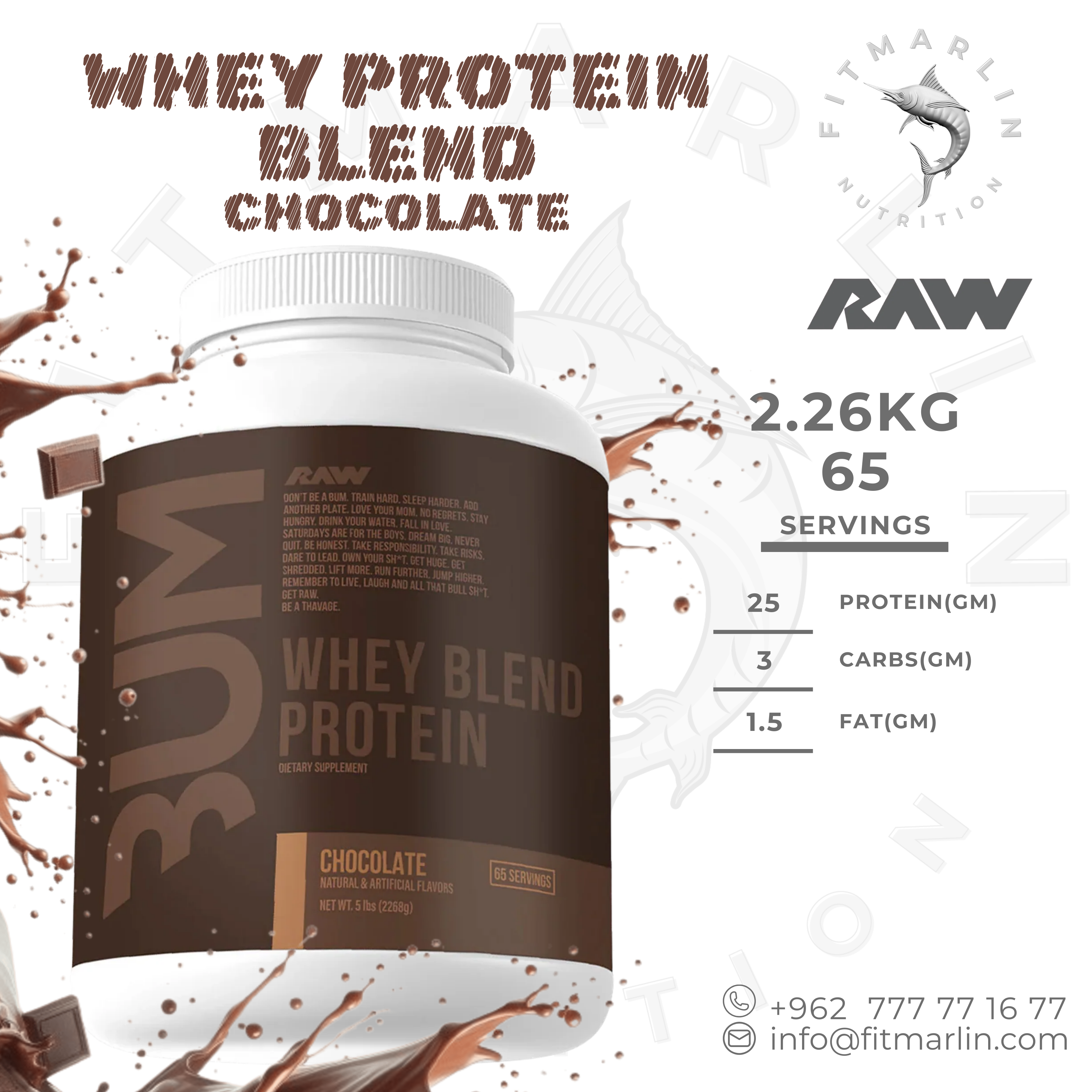 RAW CBUM Whey Blend Protein – 2.26KG