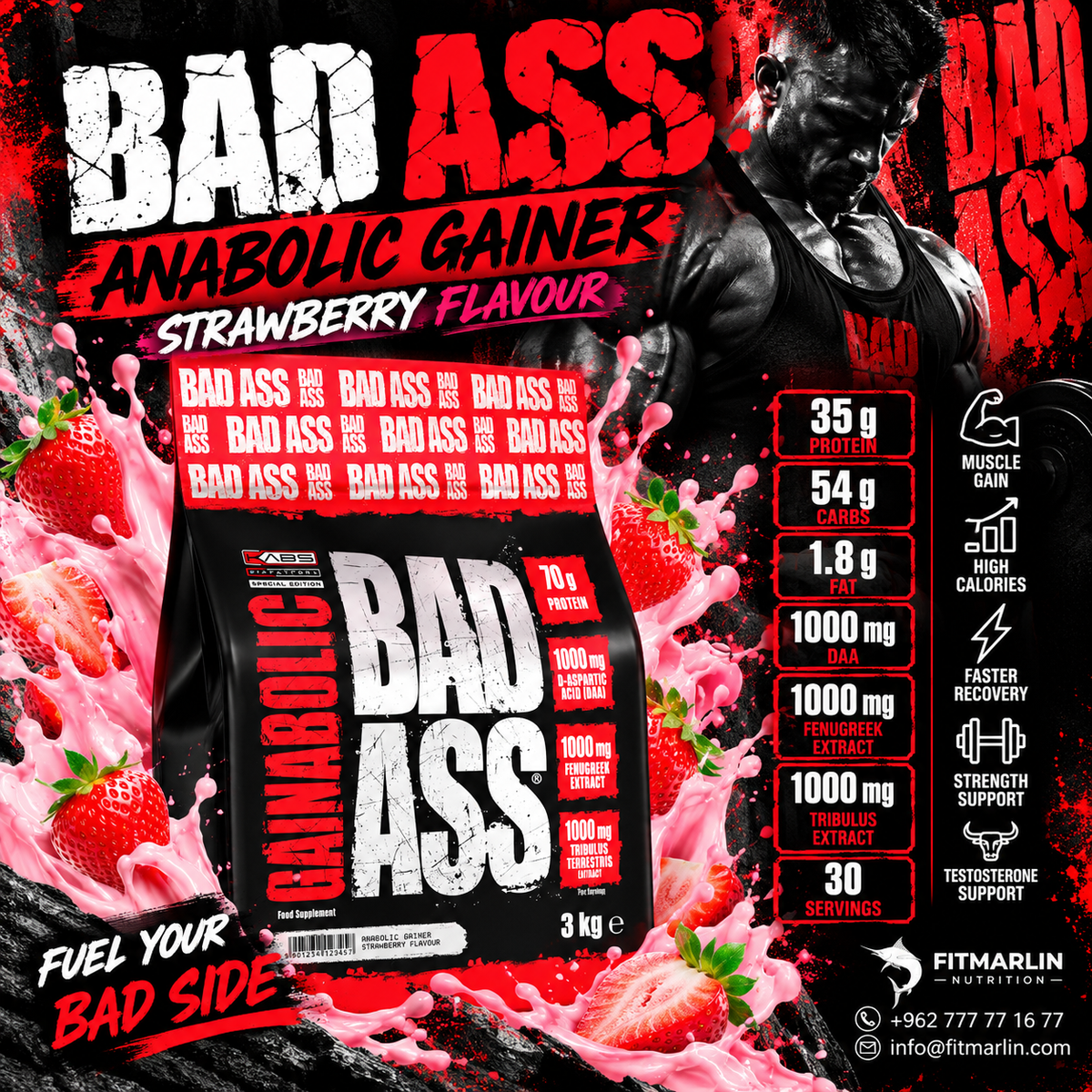 BAD ASS Anabolic Gainer 3KG