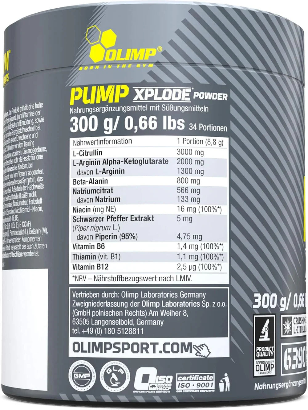 Olimp Pump Xplode Powder – Fruit Punch – 300GM