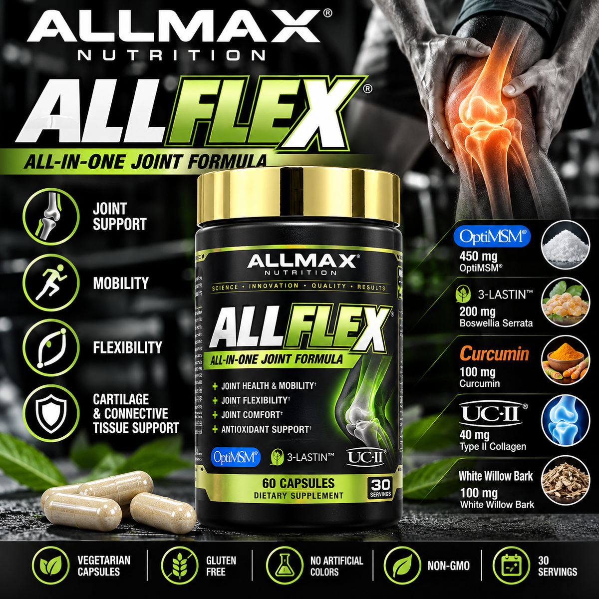 ALLMAX ALLFLEX All-In-One Joint Formula – 60 Capsules