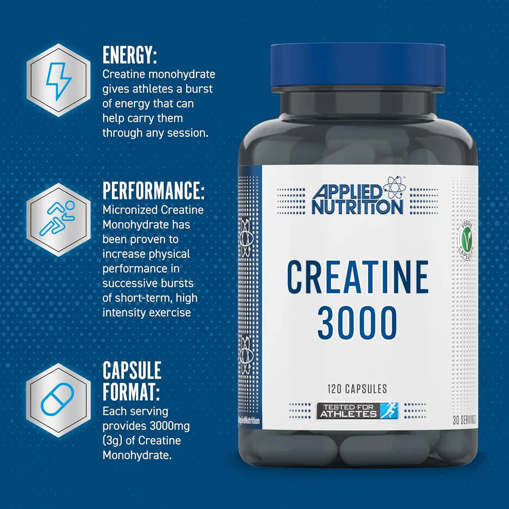 Applied Creatine 3000 Capsules – 120 Caps
