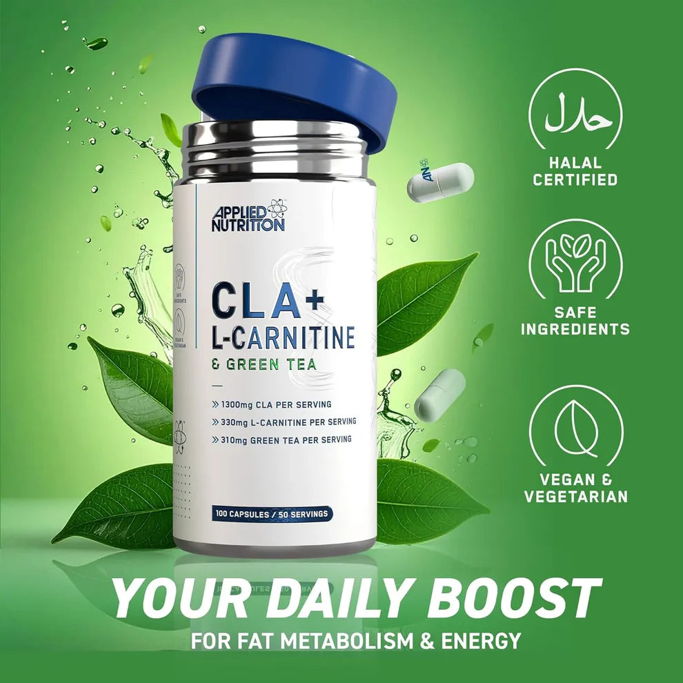 Applied Nutrition CLA + L-Carnitine & Green Tea 100 Softgels