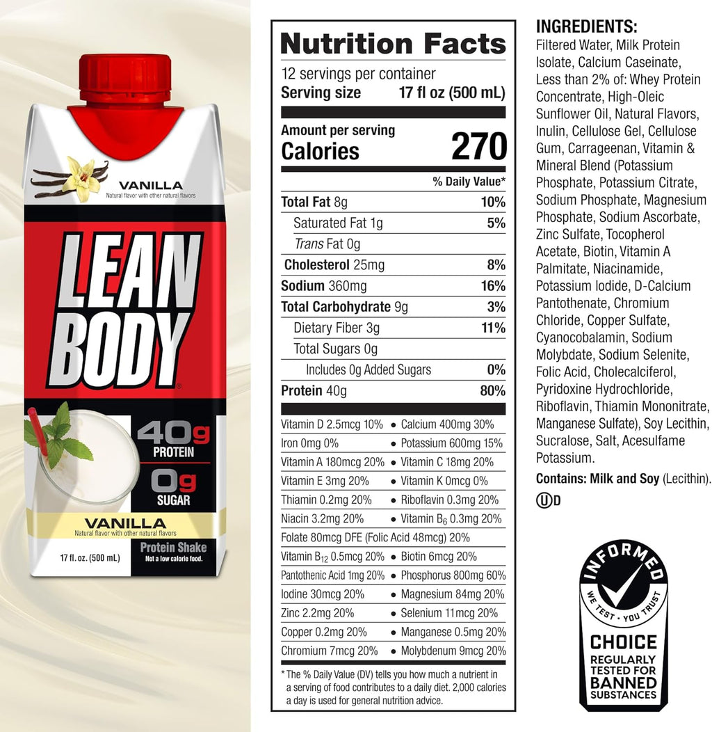 Labrada Lean Body RTD Protein Shake 500ml