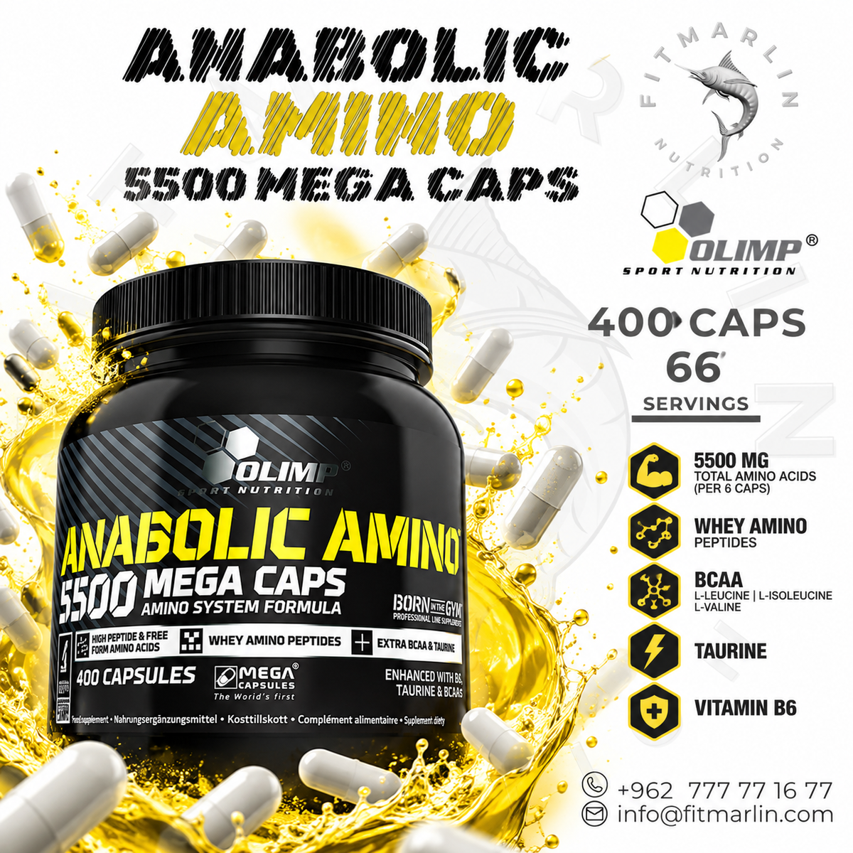 Olimp Anabolic Amino 5500 Mega Caps – 400 Capsules