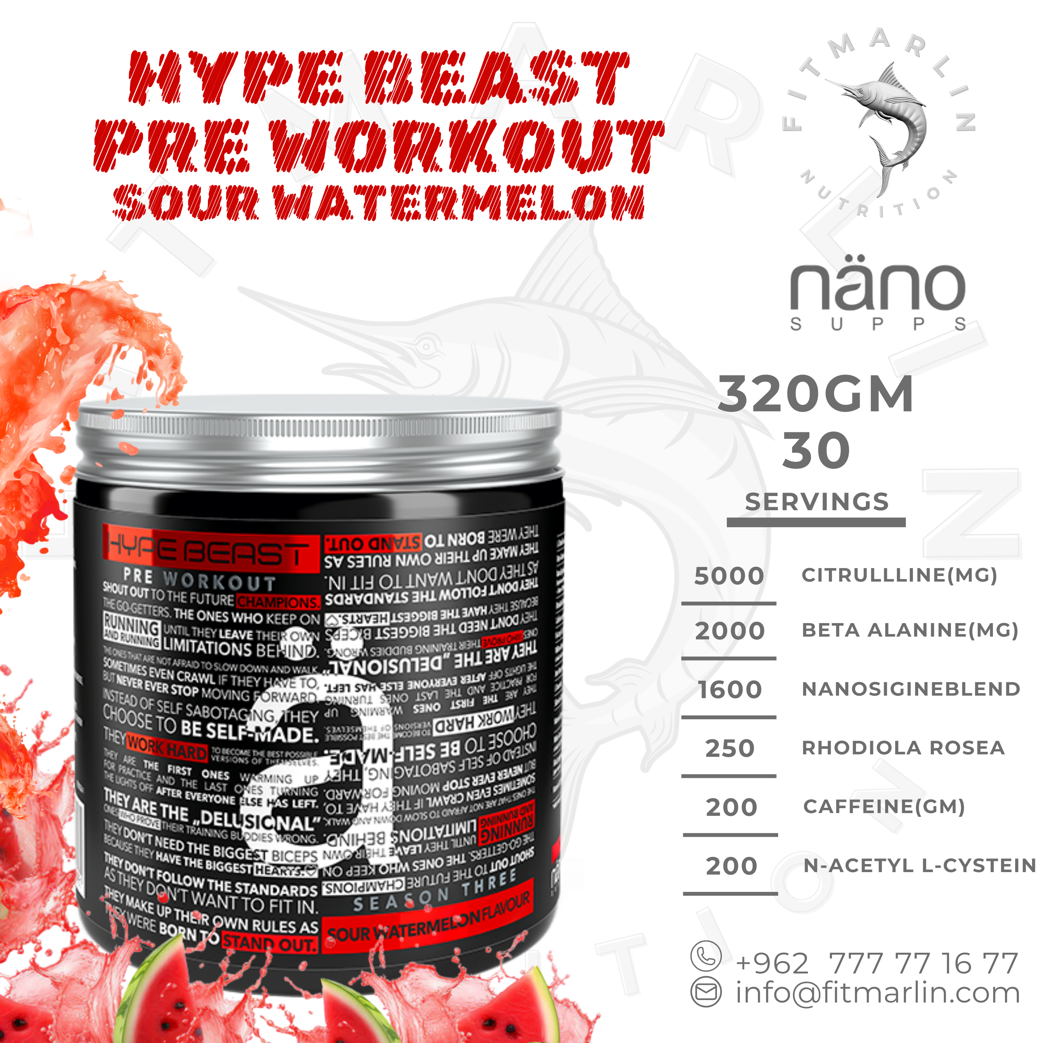 Nano Supps Hype Beast Pre Workout