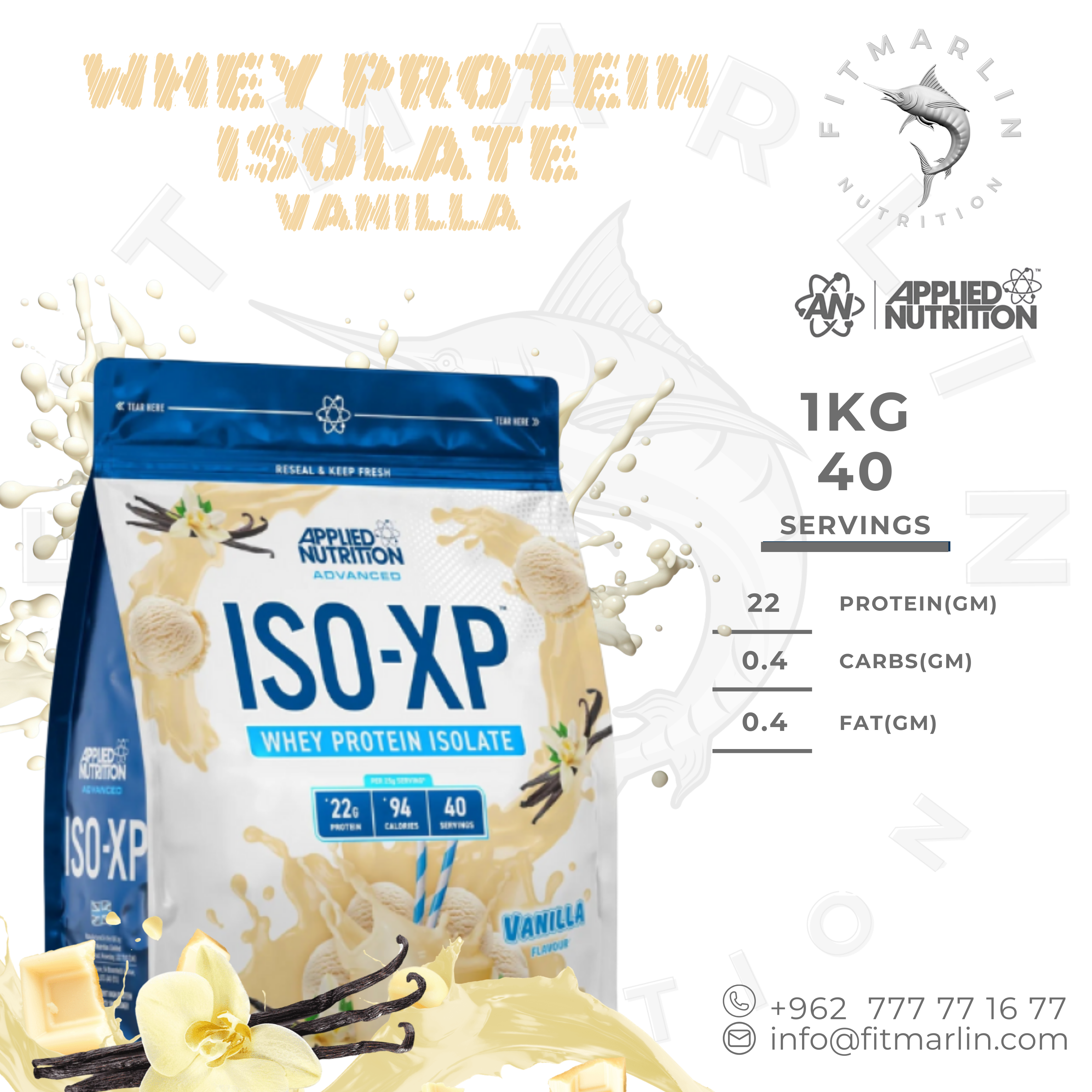 Applied Whey Protein Isolate (2.2lb,1kg)