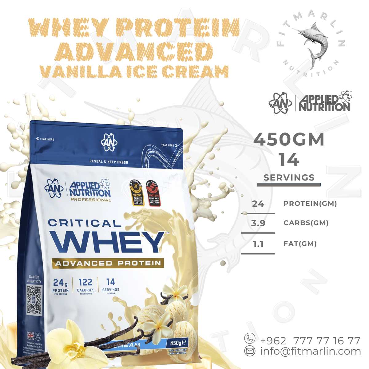 Applied Nutrition Critical Whey Advanced Protein – 450g