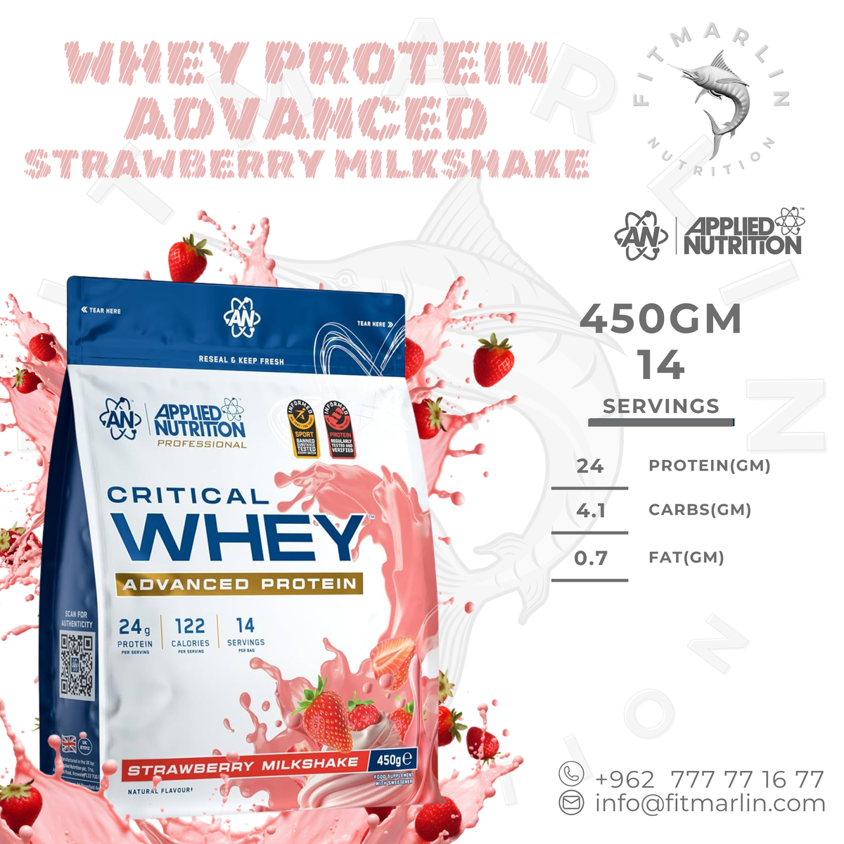 Applied Nutrition Critical Whey Advanced Protein – 450g
