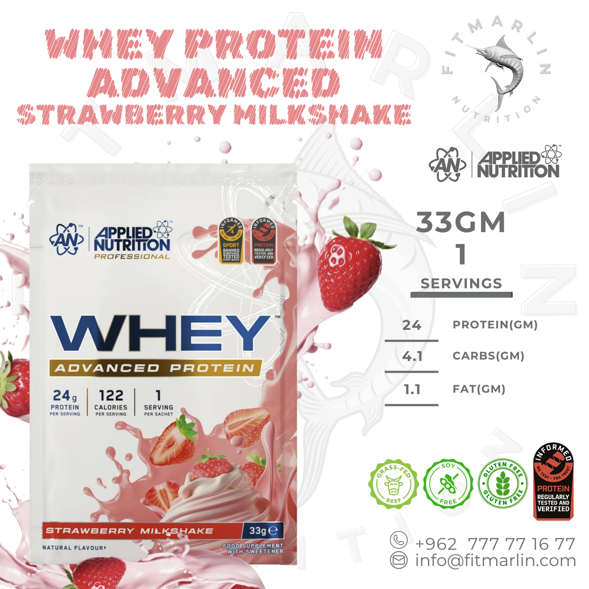 Applied Nutrition Whey Advanced Protein Sachet 33g – 24g Protein