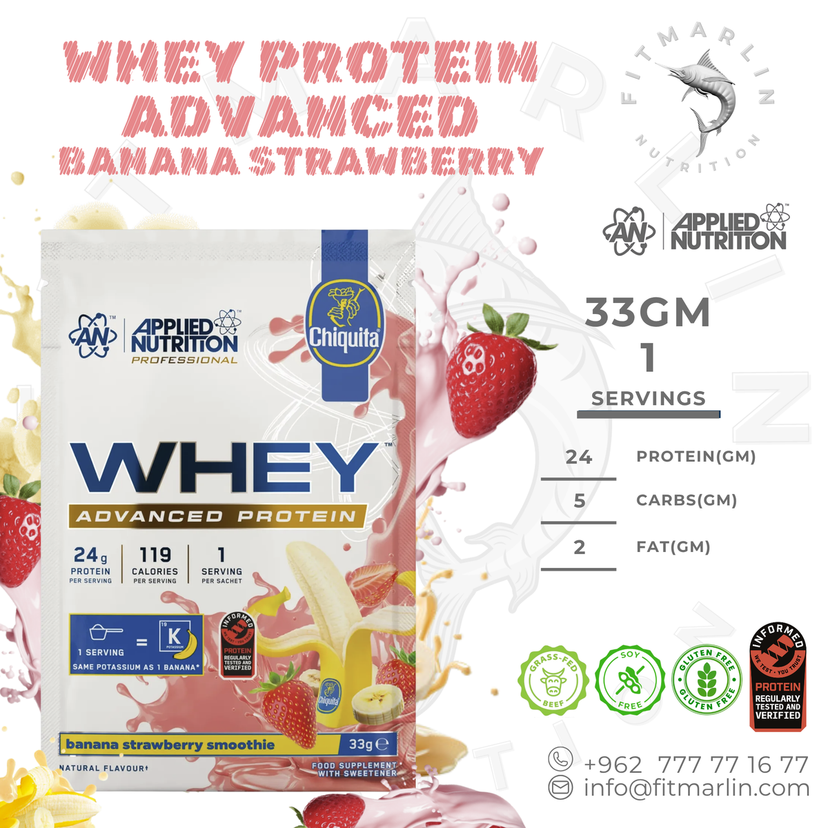 Applied Nutrition Whey Advanced Protein Sachet 33g – 24g Protein