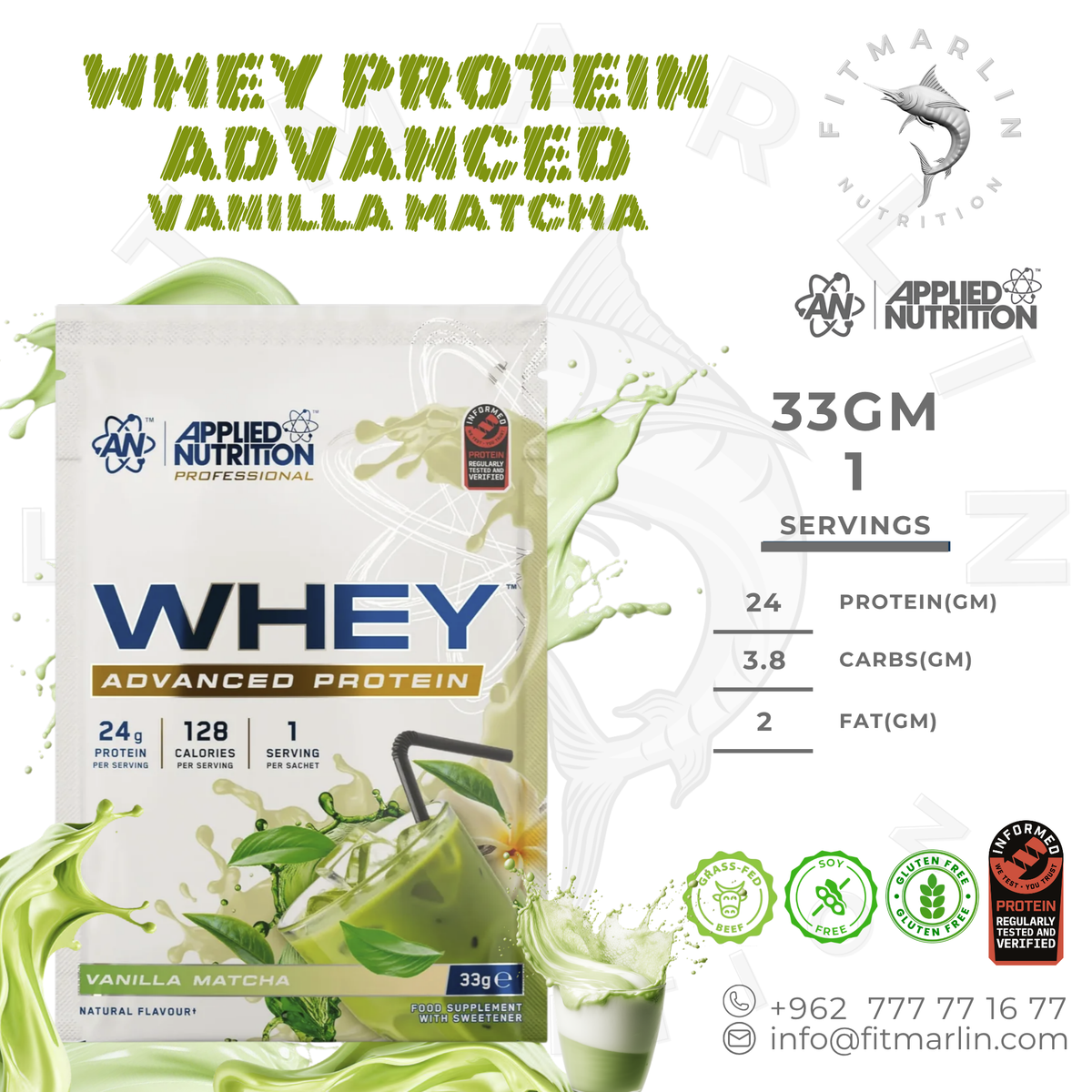 Applied Nutrition Whey Advanced Protein Sachet 33g – 24g Protein