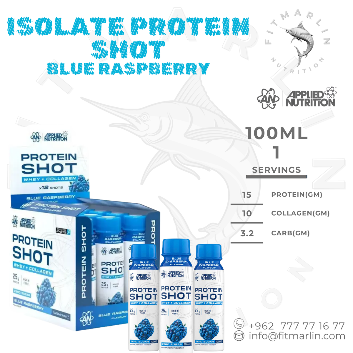 Applied Nutrition Protein Shot 100ml – Whey + Collagen