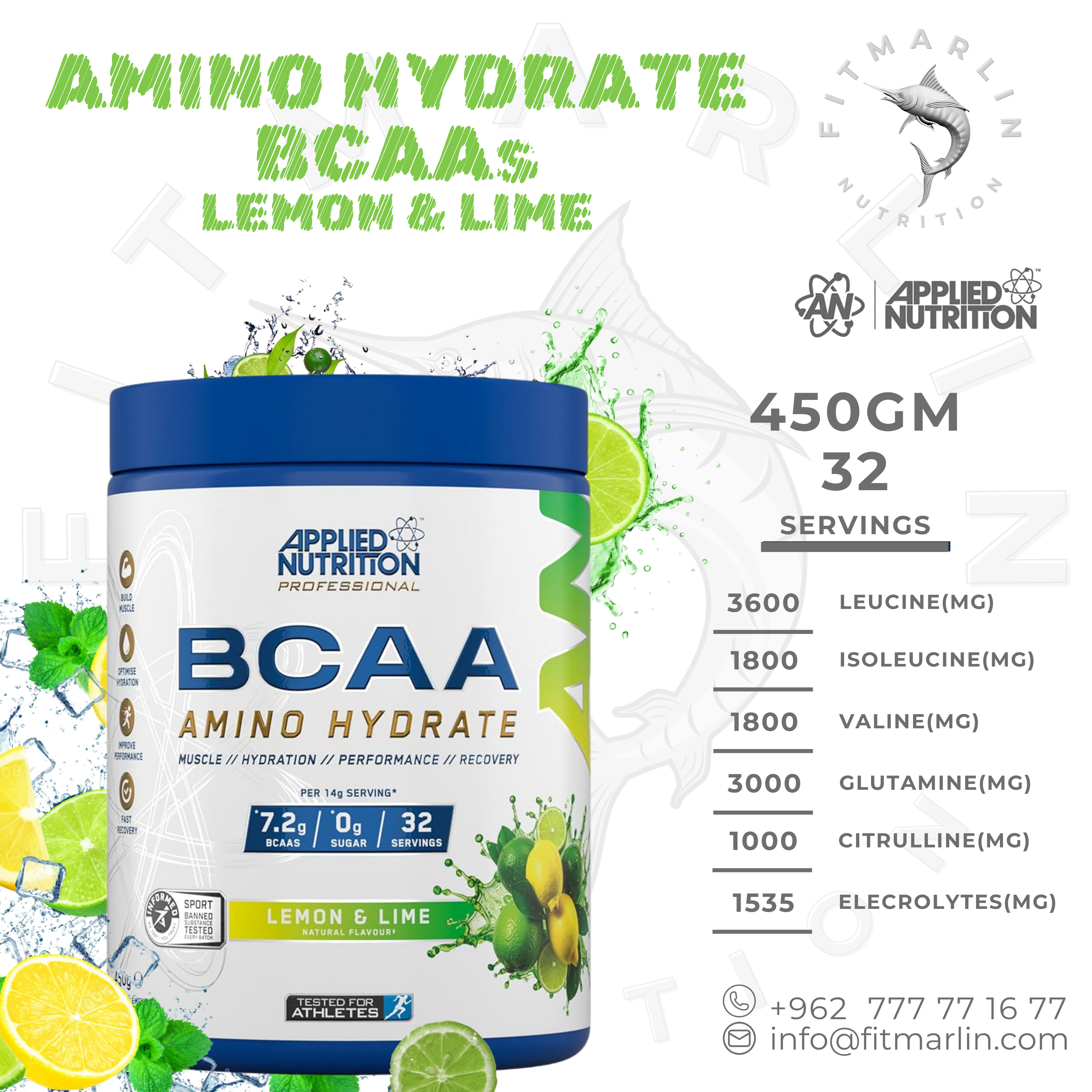 Applied BCAA Amino Hydrate – 450GM