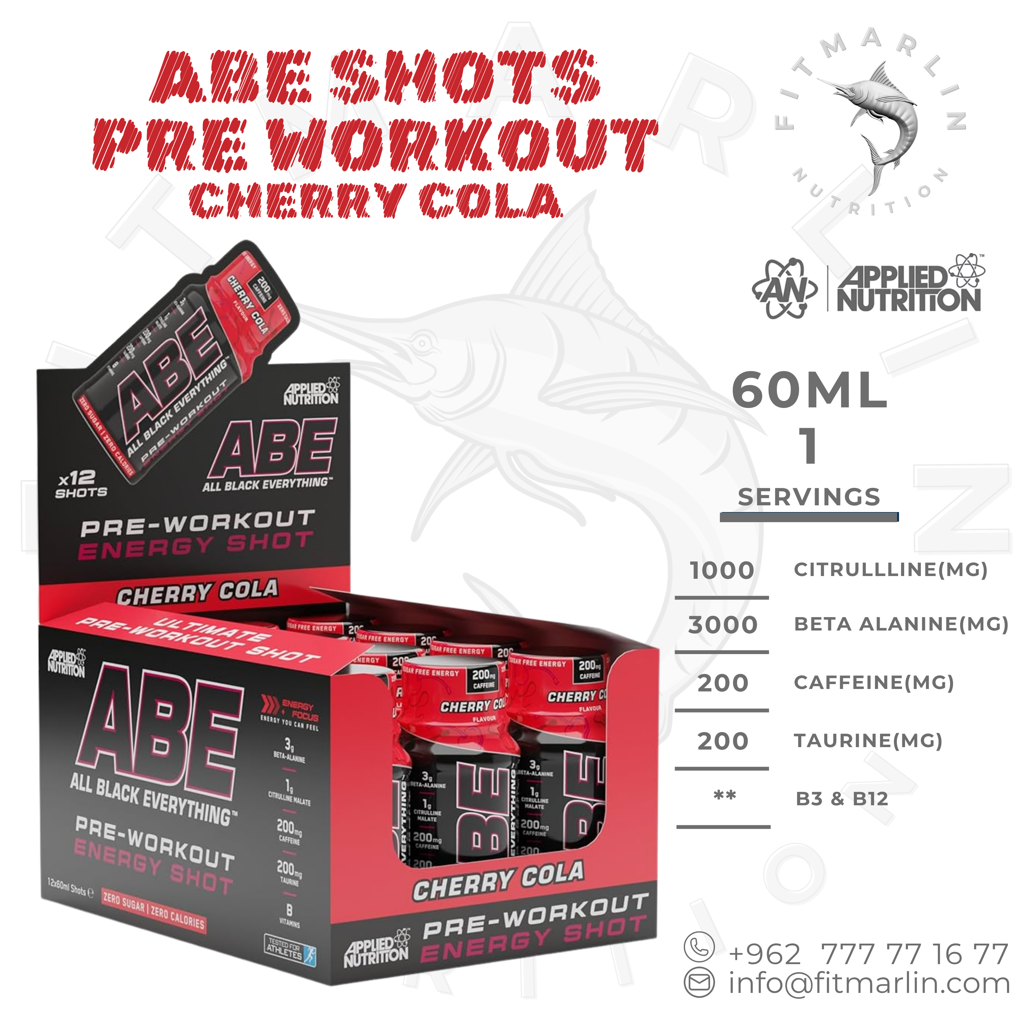 Applied ABE Ultimate Pre-Workout Shot 60ML