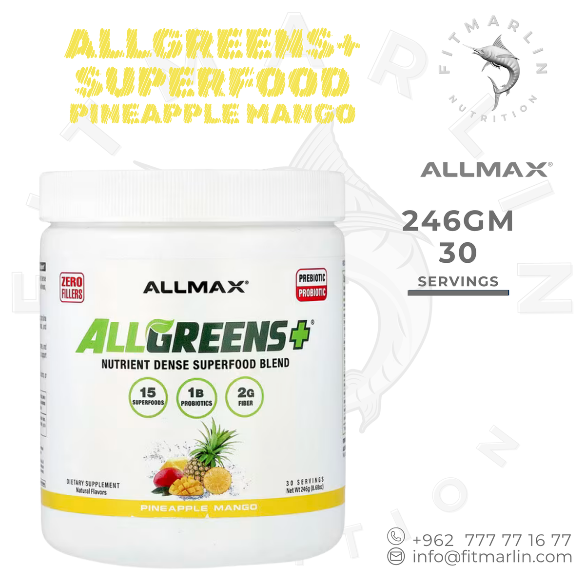 ALLMAX AllGreens+ Superfood Blend 246g | 30 Servings