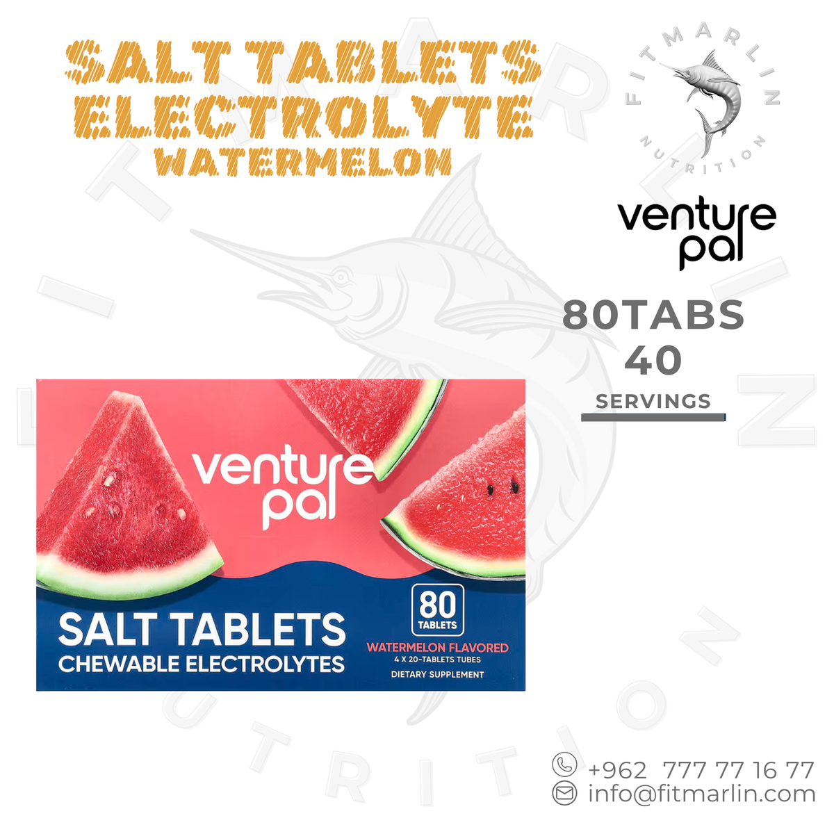 Venture Pal Salt Tablets Chewable Electrolytes – 80 Tablets