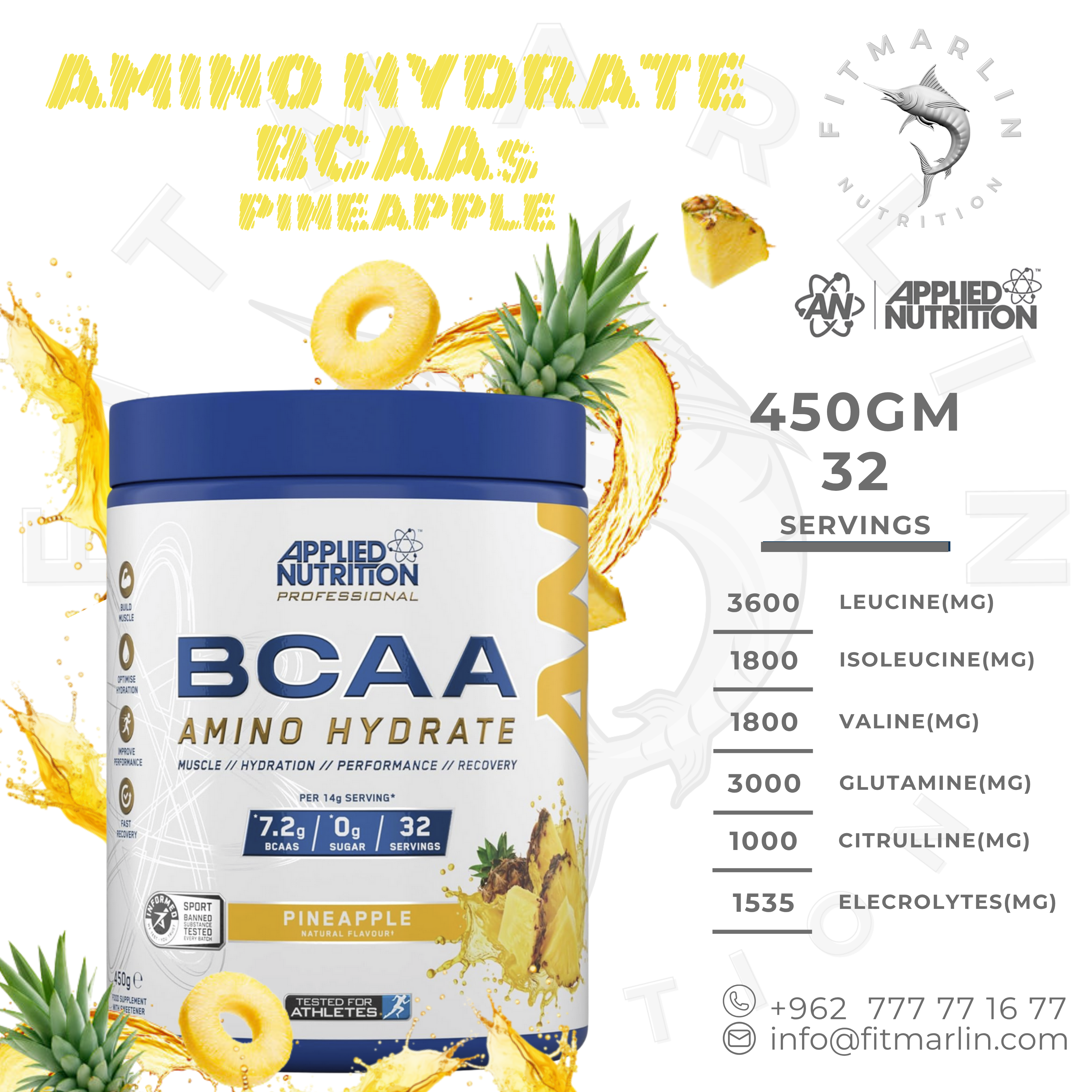 Applied BCAA Amino Hydrate – 450GM
