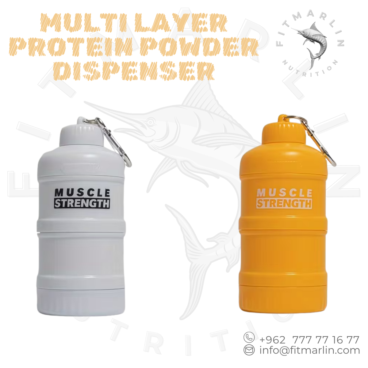 Multi-Layer Protein Powder Dispenser – Portable Supplement Container