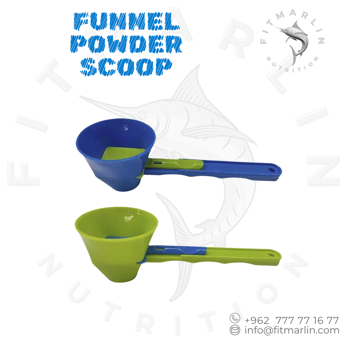 Protein Powder Scoop with Funnel – Supplement Transfer Scoop