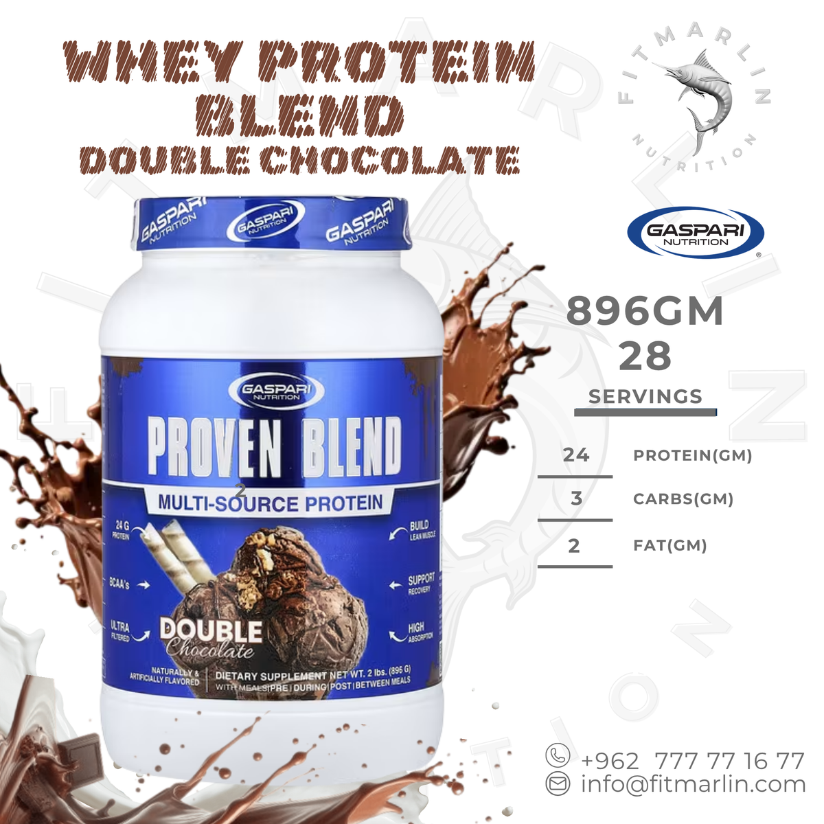 Gaspari Nutrition Proven Blend Multi-Source Protein 896g – 28 Servings