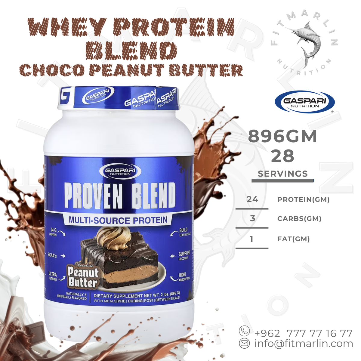 Gaspari Nutrition Proven Blend Multi-Source Protein 896g – 28 Servings