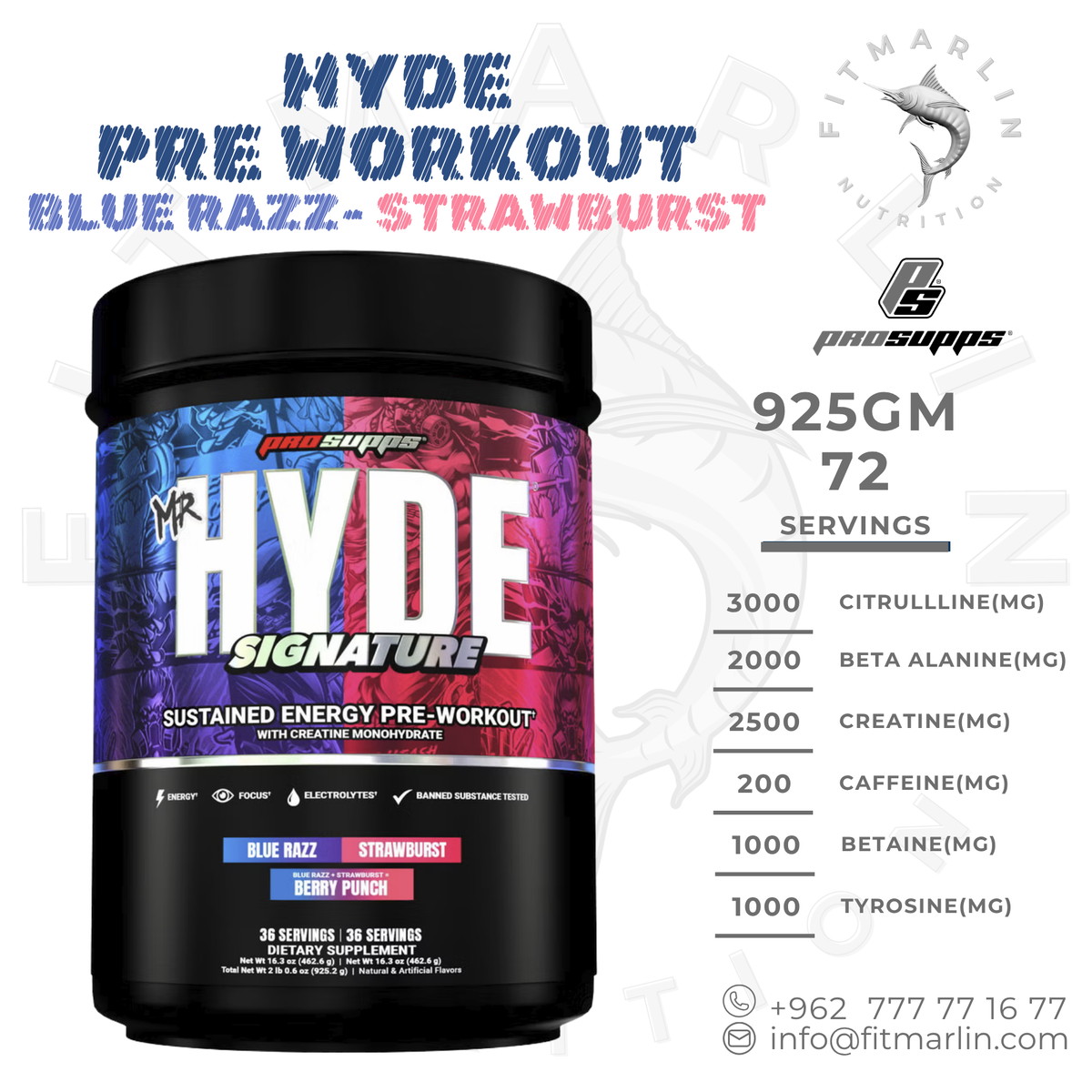 ProSupps Mr. Hyde Signature Dual Tub Pre-Workout – 72 Servings