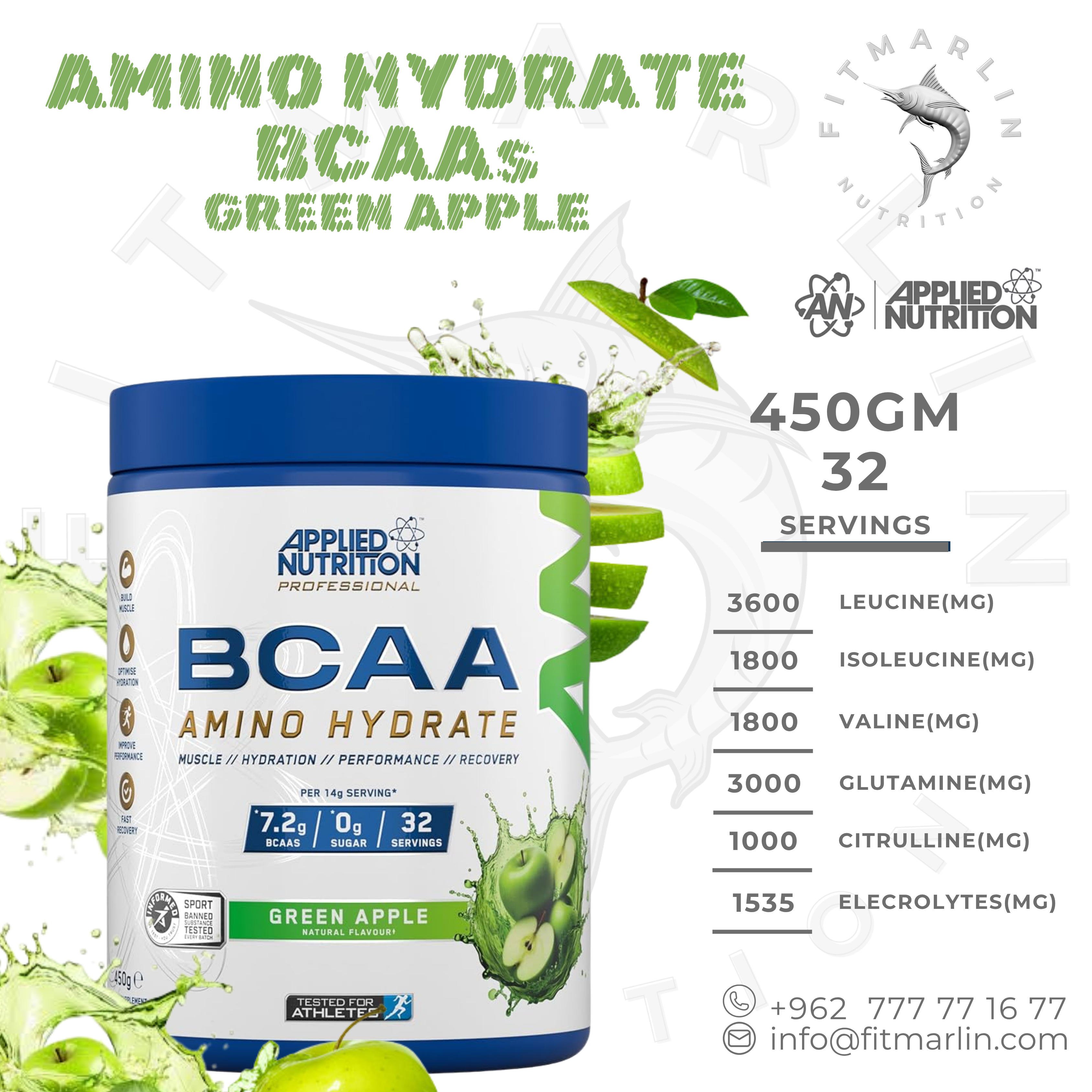 Applied BCAA Amino Hydrate – 450GM
