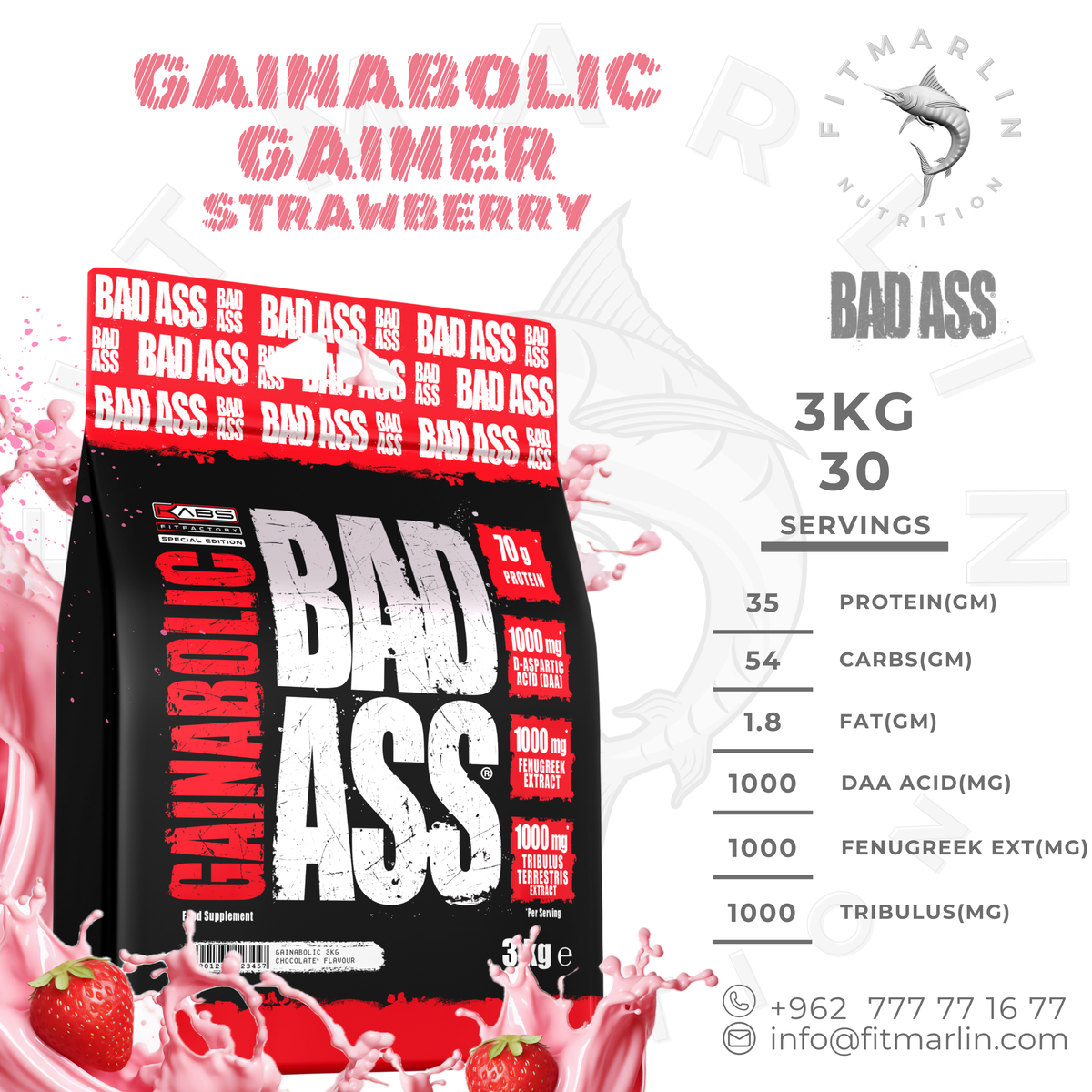 BAD ASS Anabolic Gainer 3KG