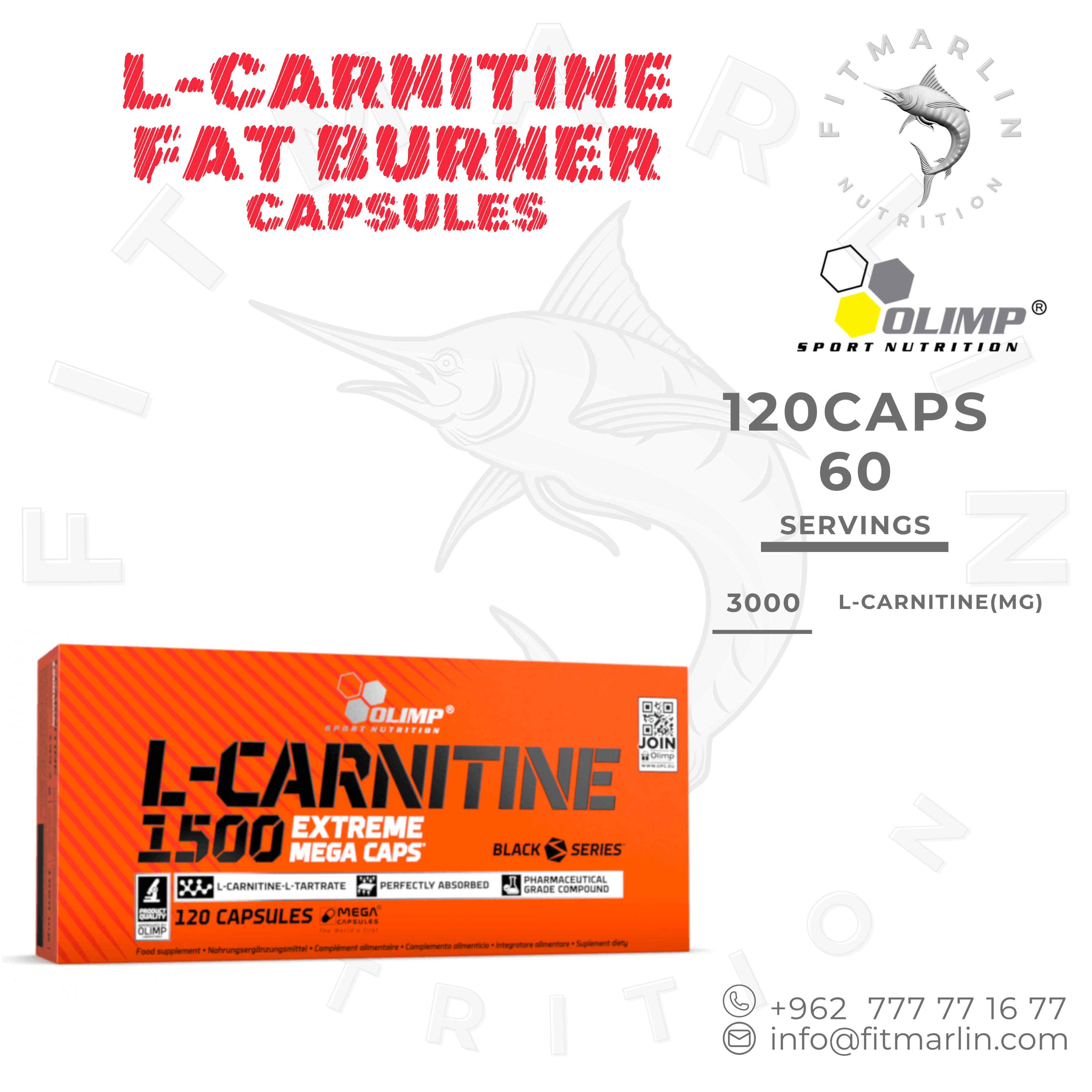 Olimp L-Carnitine 1500 Extreme Mega Caps – 120 Capsules