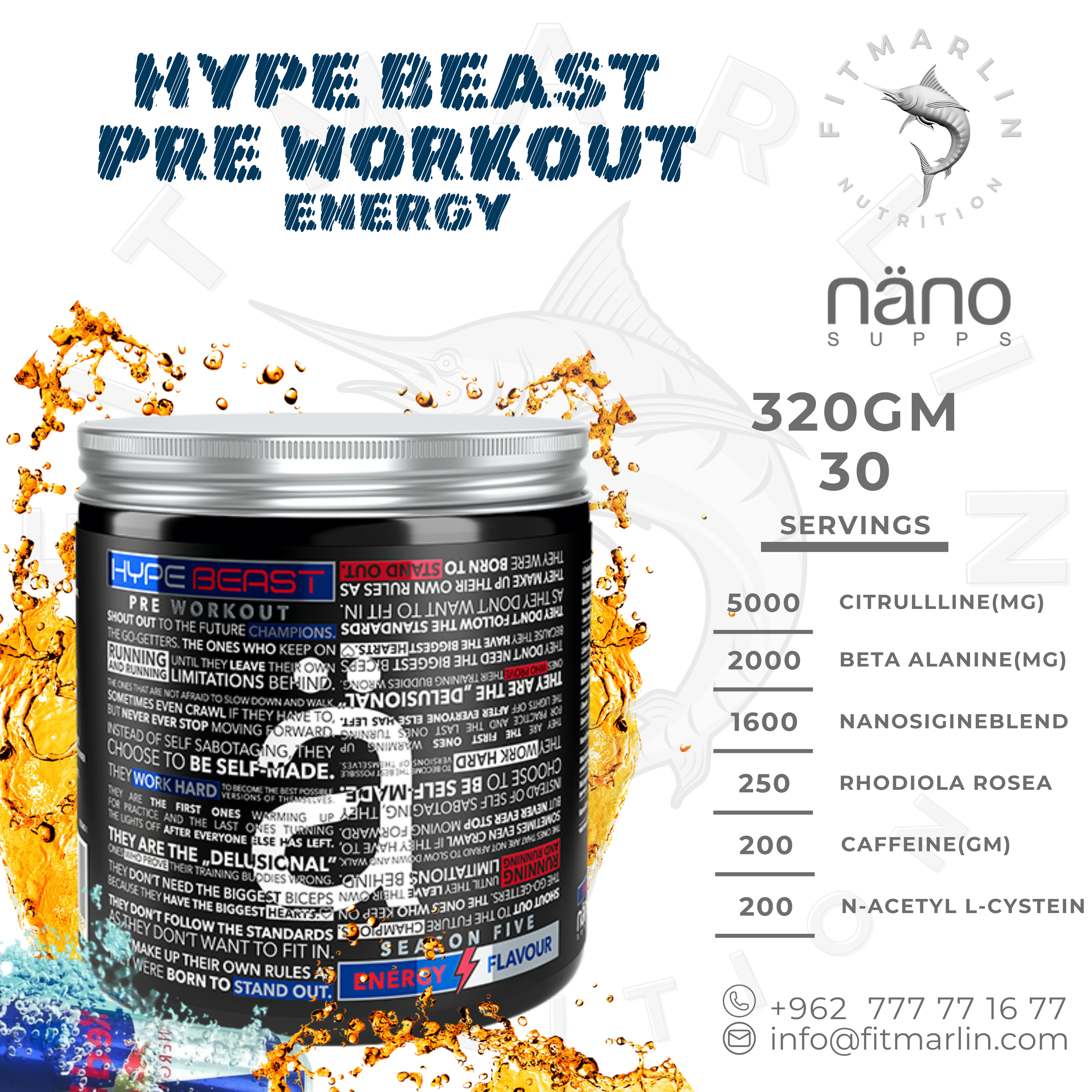 Nano Supps Hype Beast Pre Workout