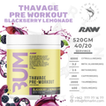 RAW CBUM Thavage Pre-Workout  – 520GM