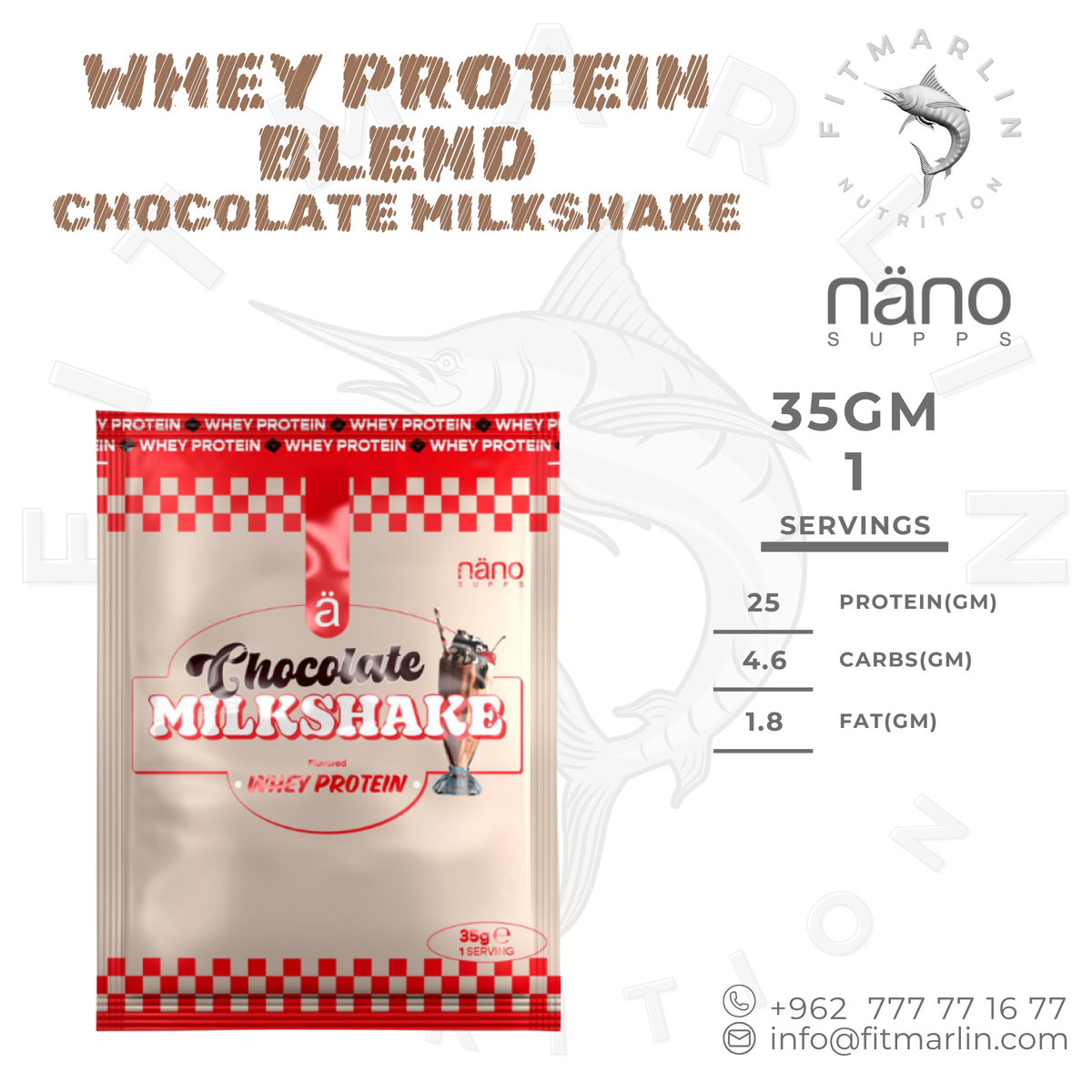 Nano Supps Whey Protein Sachet 35g