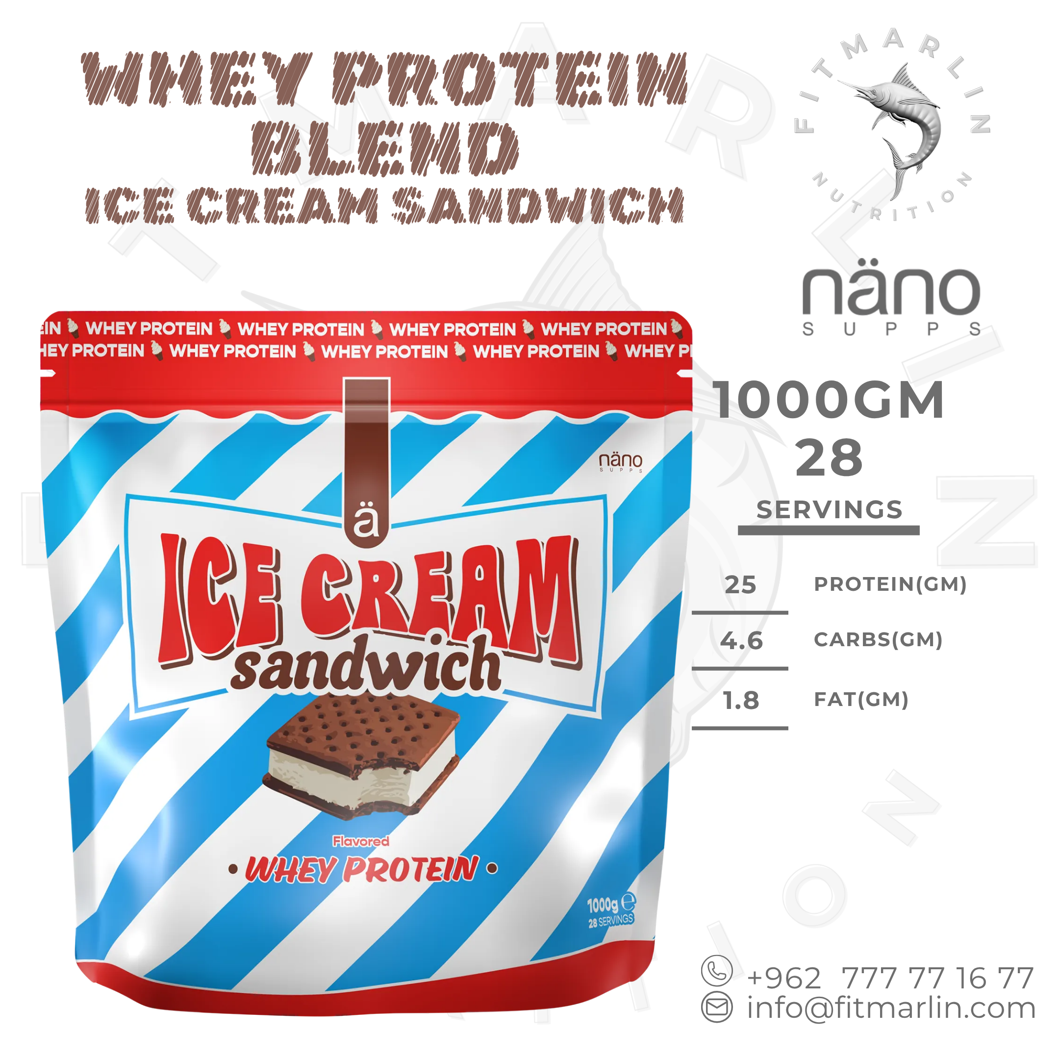 Nano Supps Whey Protein – 1000g