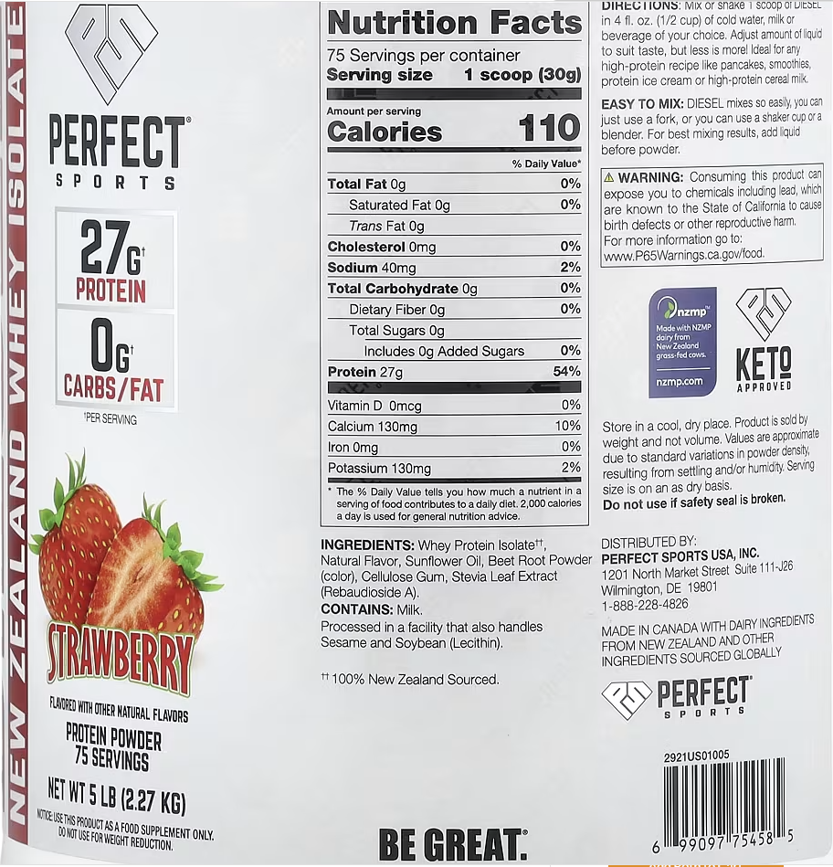 Diesel New Zealand Whey Isolate – 5LB