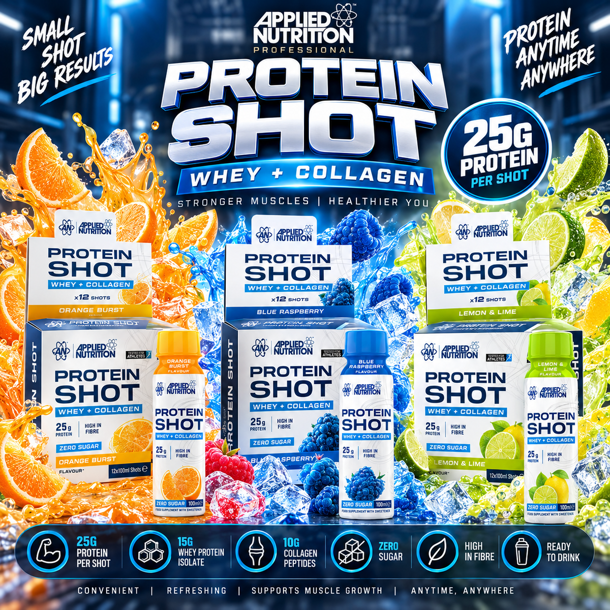 Applied Nutrition Protein Shot 100ml – Whey + Collagen