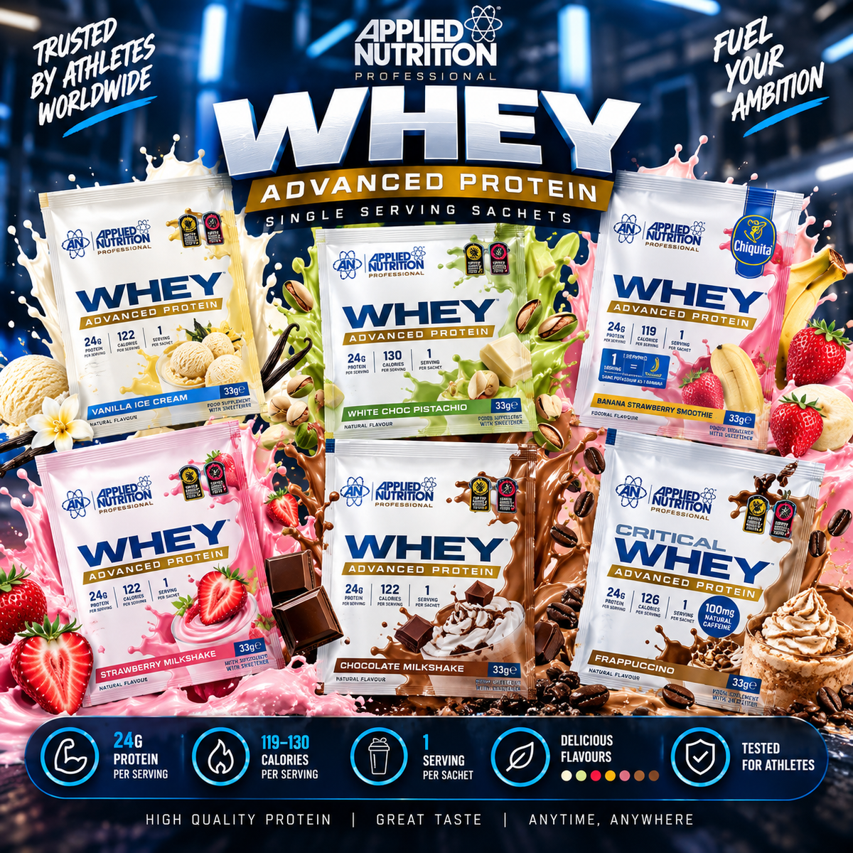 Applied Nutrition Whey Advanced Protein Sachet 33g – 24g Protein