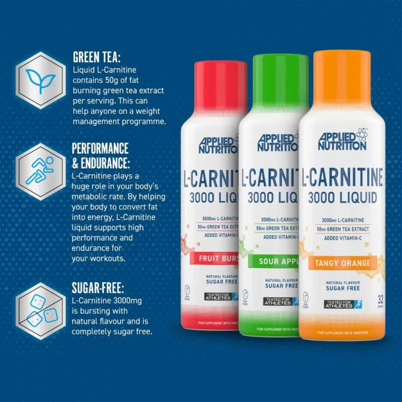 Applied Nutrition L-Carnitine 3000 Liquid with Green Tea 500ml