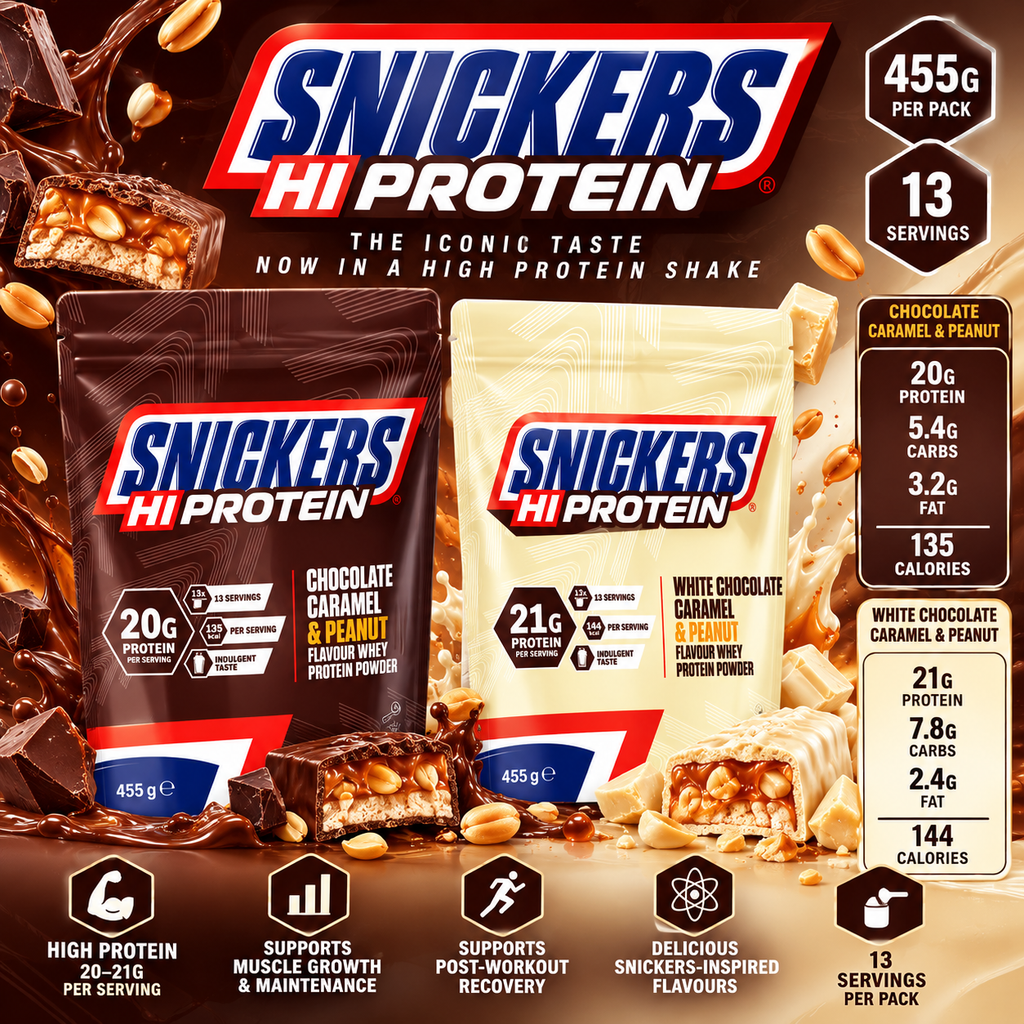 Snickers Hi Protein Whey Protein Powder 455g