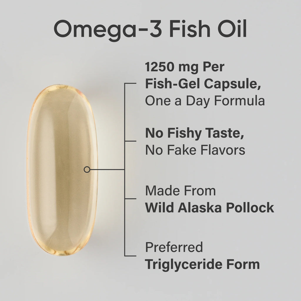 Sports Research Omega-3 Fish Oil Triple Strength 1250mg – 90 Softgels