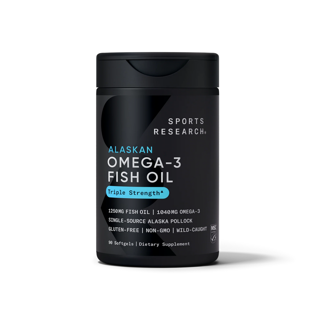 Sports Research Omega-3 Fish Oil Triple Strength 1250mg – 90 Softgels